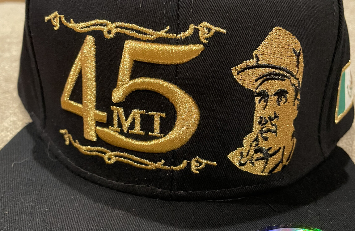 JGL Black Embroidered Trucker Hat – Flat Bill Snapback, Adjustable, Chapo Guzman Style - View #11