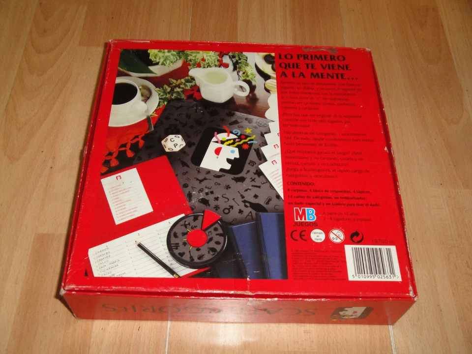 SCATTERGORIES JUEGO DE MESA DEL AÑO 1997 DE MB USADO EN BUEN ESTADO - Imagen 3 de 3