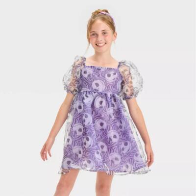 Girls' Nightmare Before Christmas JACK SKELLINGTON Dress Size XS S M L XL  NWT
