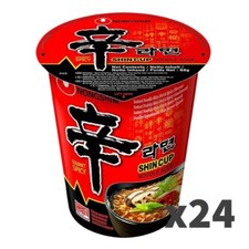 Nongshim SHIN CUP Pot Noodles Ramen Soup Nong Shim Ramyun 68g (Pack of 24)