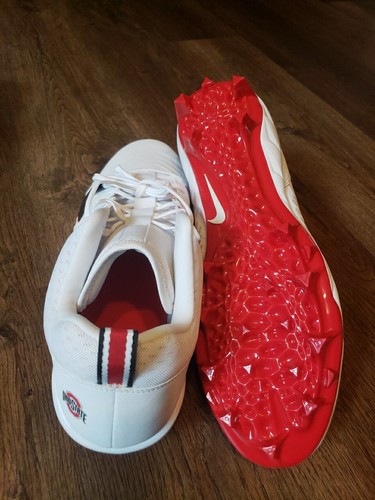 Sz 15 W Nike Alpha Menace Pro 2 Low Football Cleats Ohio State White DO6374-105 - Picture 7 of 7