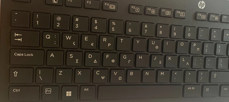 HP Greek Keyboard USB Greek Bilingual Computer Language Keyboard layout - Image 2 of 4