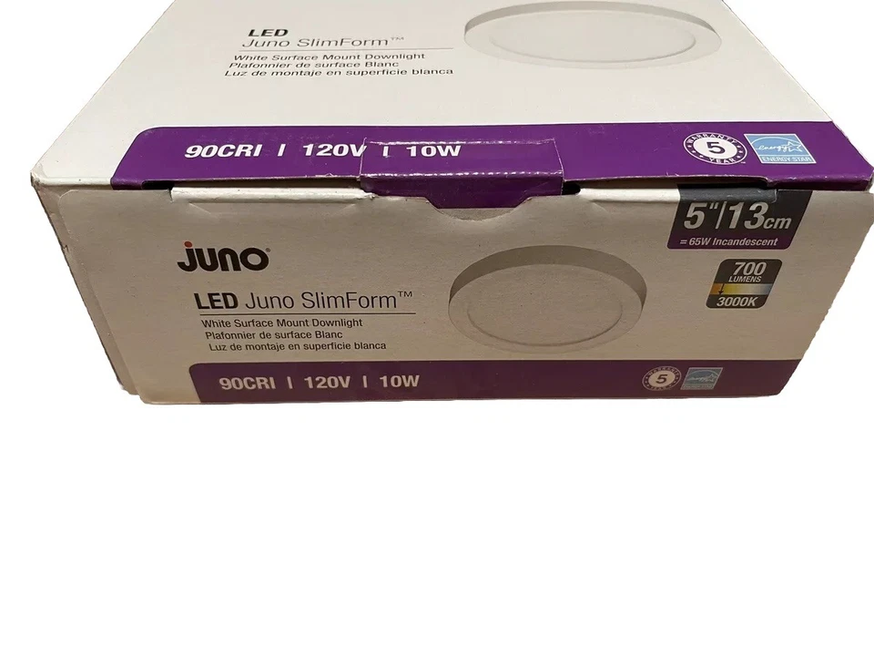 🔥2 x Juno Slim LED 表面安装筒灯,白色,259EN7 | 120V,低轮廓 — 第 2/4 张图片