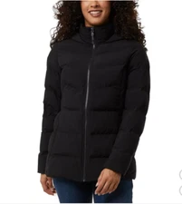 NWOT 32 Degrees Heat Women's Hooded 4-Way Stretch Jacket, Color Black, Size S