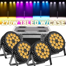 270W 18LED PAR Can Stage Lighting RGBW DMX Club DJ Disco Party Show Light W/Case