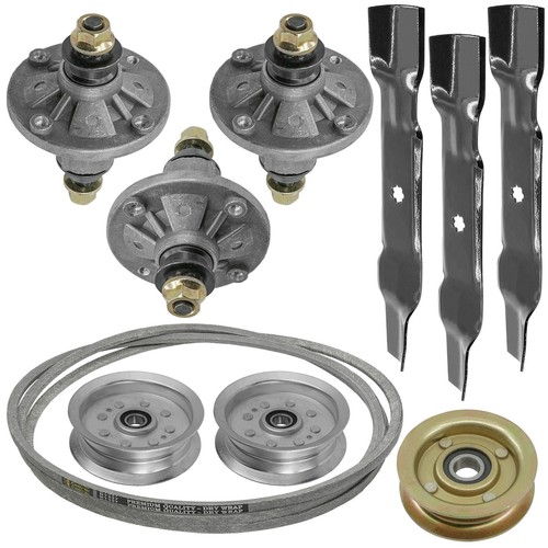 48" Deck Spindle Blade Belt Pulley Kit For John Deere LA130 LA140 X140 - Picture 8 of 8
