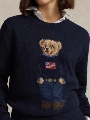 Polo Ralph Lauren Polo Bear Women's Dark Blue Sweater Size S M L