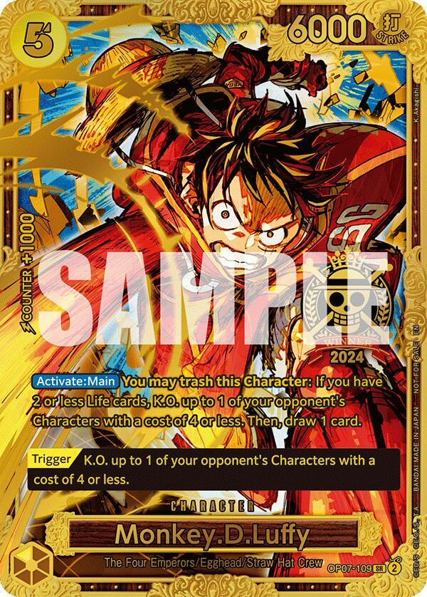 Monkey.D.Luffy OP07-109 One Piece Promotion Cards for sale | eBay