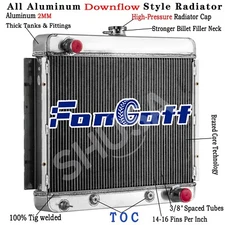 4 Row Aluminum Radiator fit 62-1967,65 Chevrolet Chevy II Nova Base 5.3L 5.4L AT