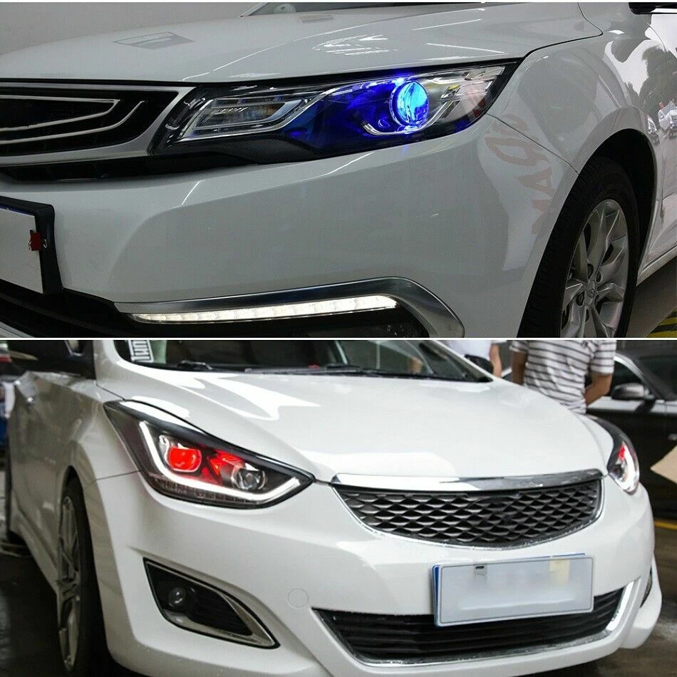 2.5" LED Devil Eyes Demon Evil Eye DRL For Projector Lens Headlight Retrofit US - Image 4 of 4