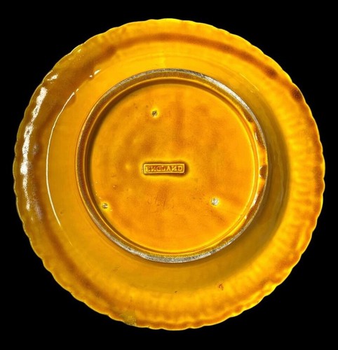 Antiguo plato de tejido de cesta de flores de mayólica victoriana minton alrededor de 1891 - Imagen 2 de 12