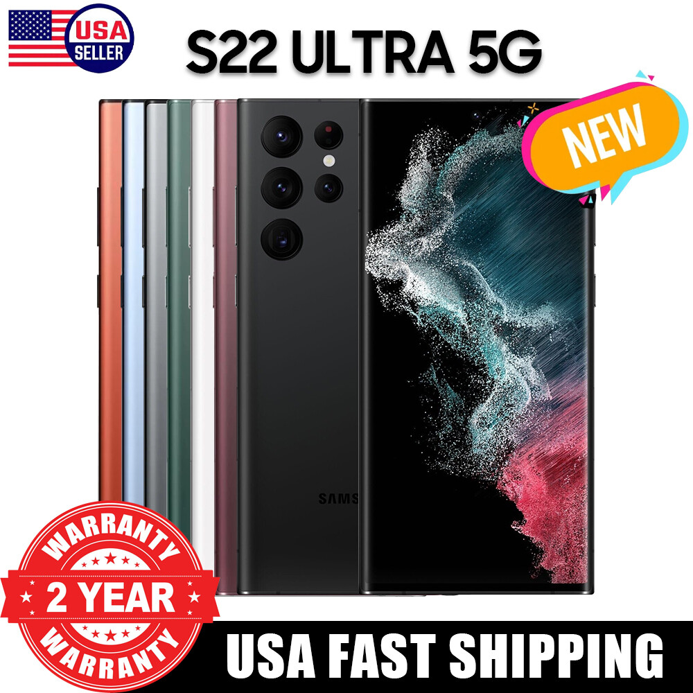 NEW SEALED SAMSUNG GALAXY S22 ULTRA 5G SM-S908U 128/256/512GB GSM