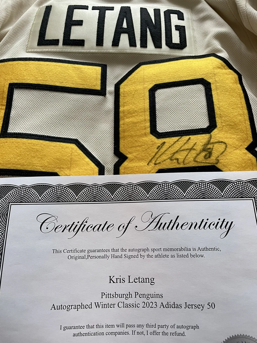 Kris letang autographed 2024 jersey