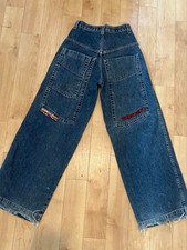 JNCO FORCE 328 Baggy Denim Pants 90s 26W 30L Indigo Blue Used from Japan 6F