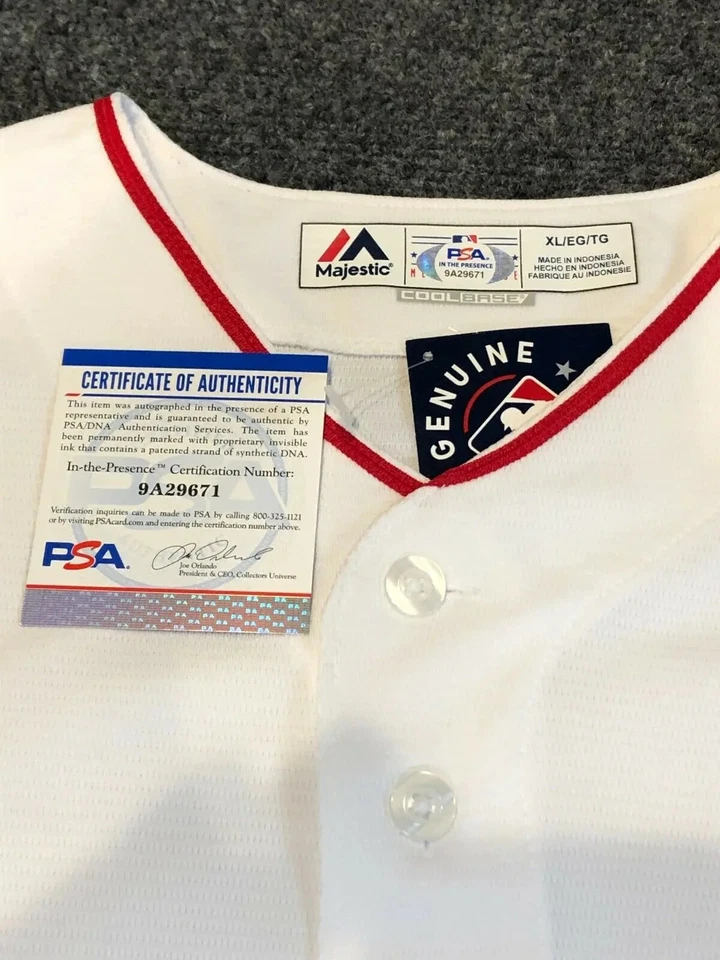 ANAHEIM ANGELS BARTOLO COLON AUTOGRAPHED SIGNED INSCRIBED JERSEY PSA COA    - Image 3 of 3