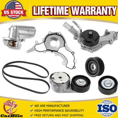 Engine Water Pump+Drive Tensioner Belt Kit For Chrysler Jeep Dodge Ram VW 3.6L