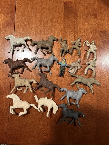 Marx Vintage Western Playset Chubby Cowboys & Horses Lot