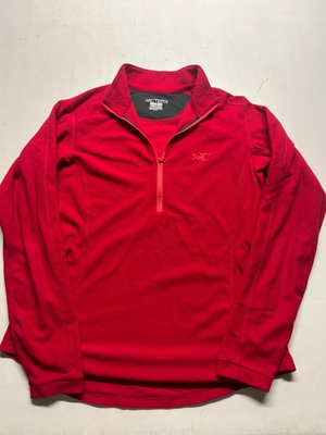 #ad #ad Arc#x27;teryx Delta LT Half Zip Sweatshirt Red Thermal Lined Base Layer Womens Sz L $50.00