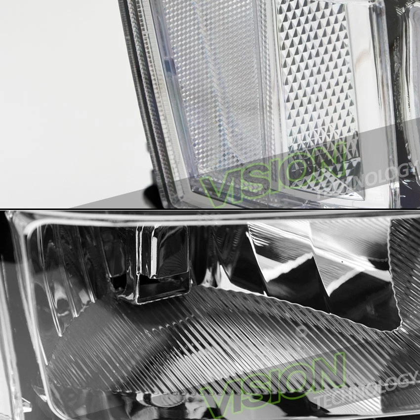 Faros cromados Faros Estacionamiento Señal de giro Nb para 07-14 GMC Sierra Foto 3 de 4