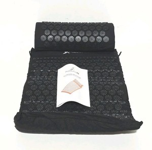 ProsourceFit Acupressure Mat and Pillow Set for Back/Neck Pain Relief - Black