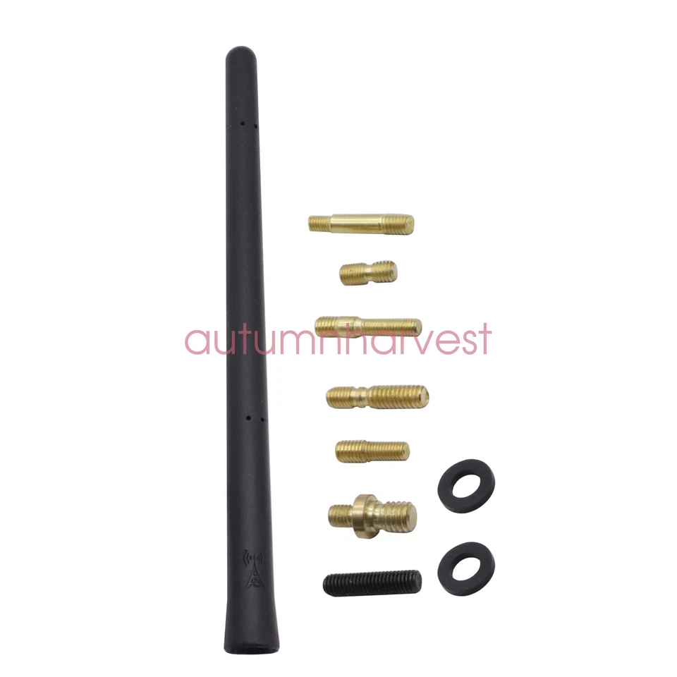 Antena corta negra mástil aéreo tipo atornillable universal Foto 4 de 4