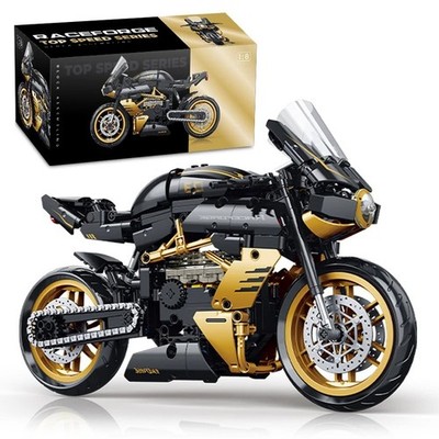 Tech Rac Card Saf Famous V4 Motorcycle Building Blocks Set Super Motorbike Model Kit ...