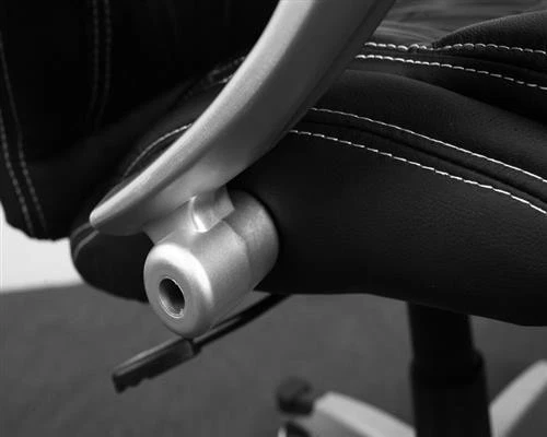 Silla de oficina Chef Sillón Roma XXL Cuero en cuero auténtico negro Silla gi...