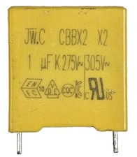 Image of 1uF 275v X2 275V MPX CBBX2 safety Capacitor pitch 15mm cropped 1.0uF–ref:cx832