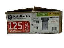 GE 125Amp  24 Circuit 12 Space Main Breaker Panel Kit TM1212RCUBK1 (OB3)
