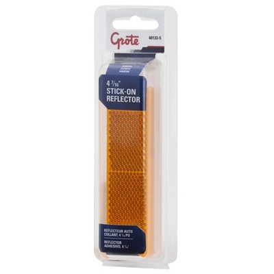 Grote 401335 Mini Stick On / Screw Mount Rectangular Reflectors, Amber