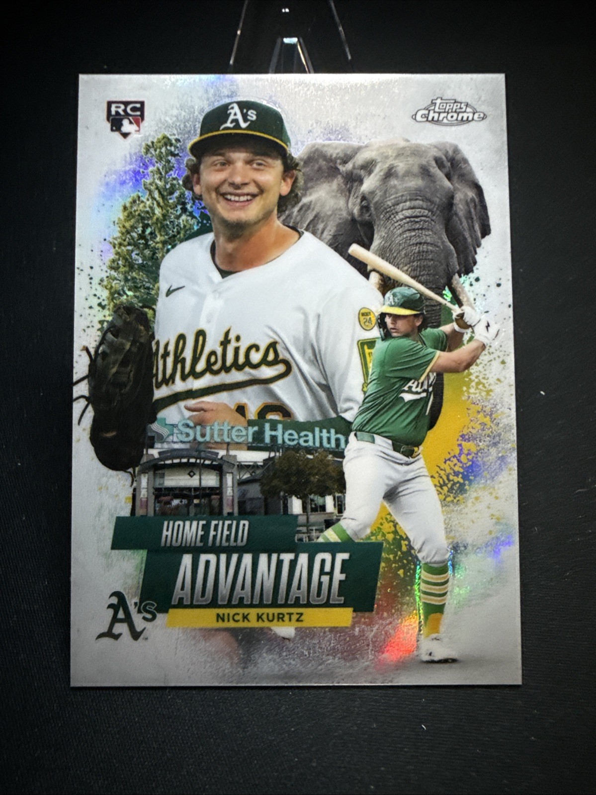 2025 Topps Chrome Update Nick Kurtz Home Field Advantage RC SSP #HA-49 Athletics