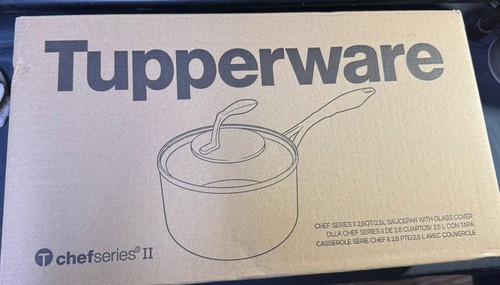 NUOVISSIME PENTOLE ANTIADERENTI TUPPERWARE CHEF SERIE II 2,6 Qt con coperchio in vetro - Foto 2 di 3