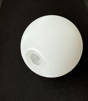 Lampenschirm G9 Ersatz Glas weiß matt Ø120mm Fassung mit Gewinde 20mm Kugel Glas