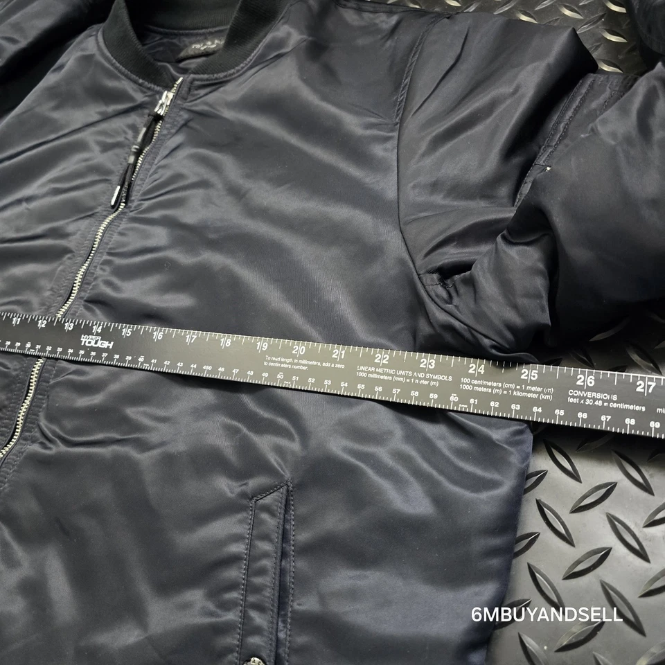 rag & bone Manston Bomber Jacket Men's 2XL Black MA-1 ASO Kanye Flaws - Image 4 of 4