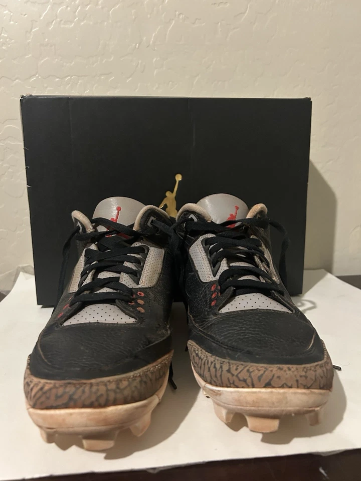 Botines de béisbol para hombre Air Jordan 3 retro MCS 'Black Cement' Foto 4 de 4