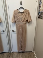 SHEIN Sequin Nude Evening Gown (M)