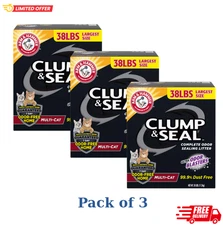 3 pack Arm & Hammer™ Clump & Seal Clumping Multi-Cat Clay Cat Litter - Low Dust
