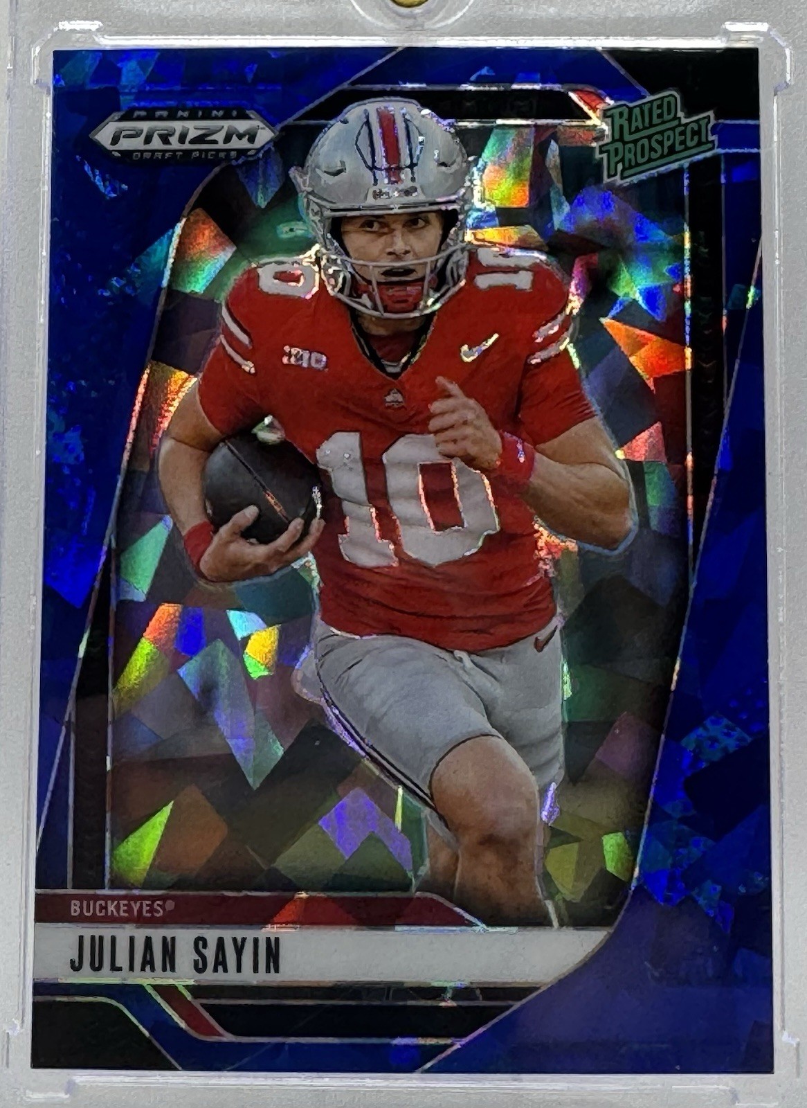 2025 Prizm Draft Picks #161 Julian Sayin Rated Prospect Blue Ice  /149 - OSU