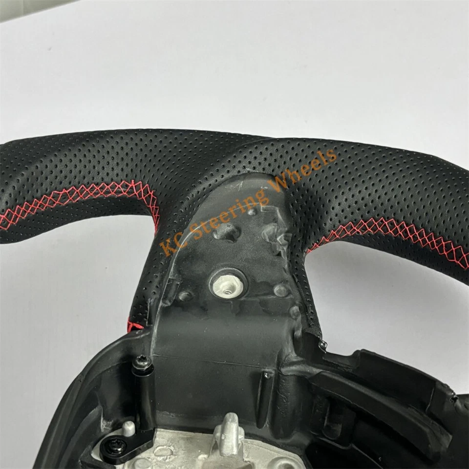 Custom Carbon Fiber black leather Steering Wheel for 2015-2022 Dodge Challenger - Image 4 of 4