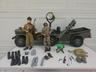 Vintage 1964 ORIGINAL GI JOE JEEP 7000 Trailer / Figures / Light/  Cannon/Lot