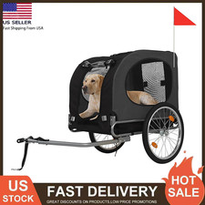 Bike Trailer Dog Carrier for Medium Large Dogs Convertible Jogger Stroller 88Lbs