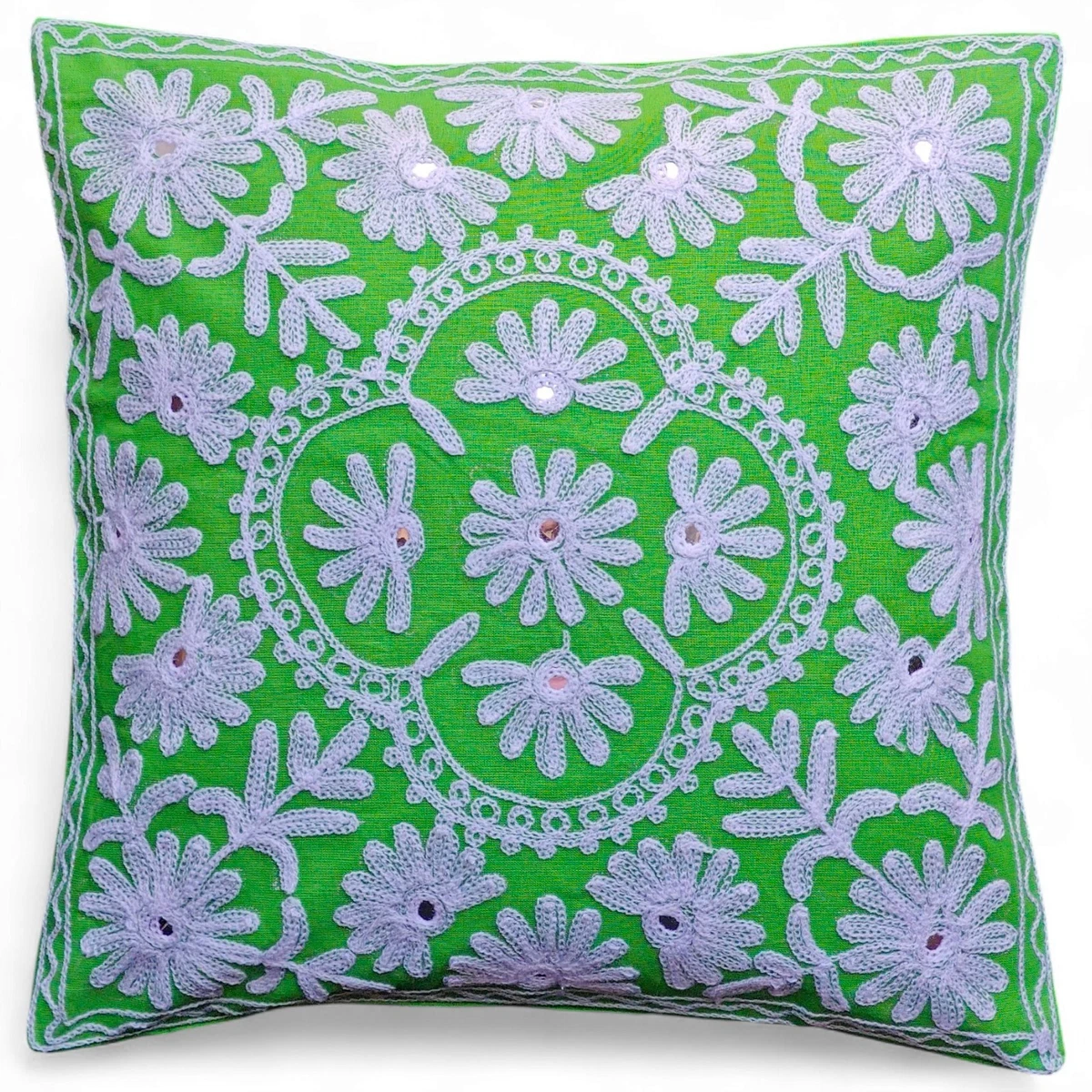 CVHOMEDECO. Primitivi Simple Blessings Embroidered Cushion Cover for