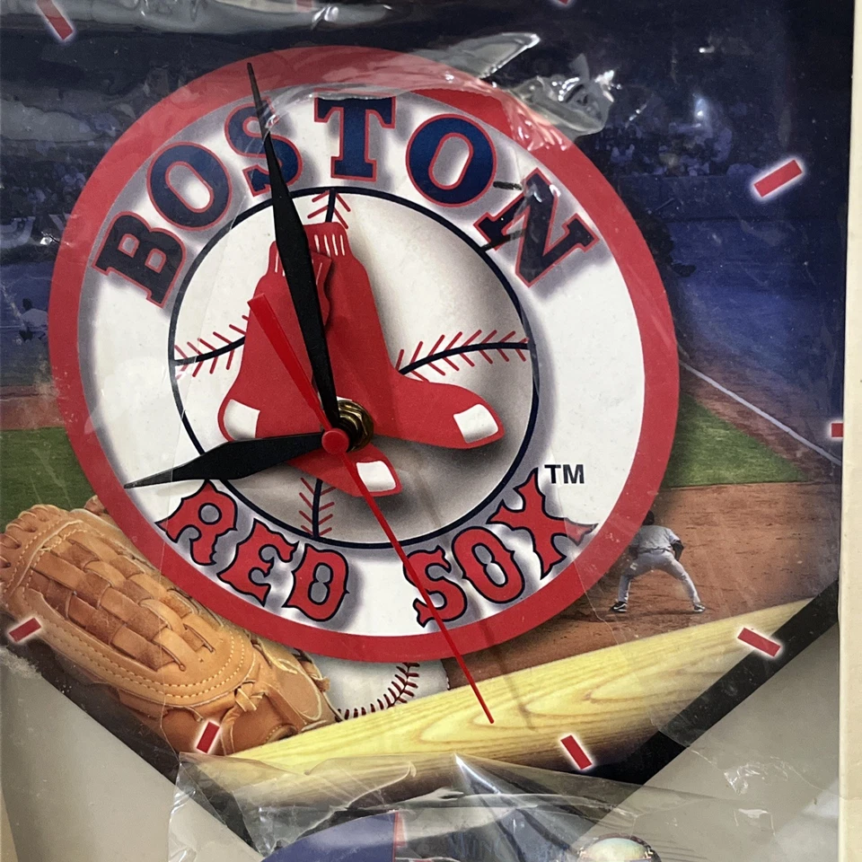 Win Craft Sports Boston Red Sox Wall Clock Baseball In Base Shape NIB 2008 - Image 4 of 4