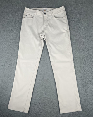 Peter Millar Pants Mens 35x32 Beige EB66 Performance Golf Chino Stretch 5 Pocket