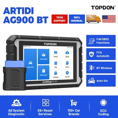 TOPDON AD900BT Bi-Directional OBD2 Scanner All System 28+ Resets 3YR Free Update
