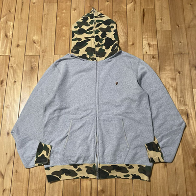 BAPE 1st Camo x Gray Full Zip Hoodie a bathing ape NIGO Size XXL