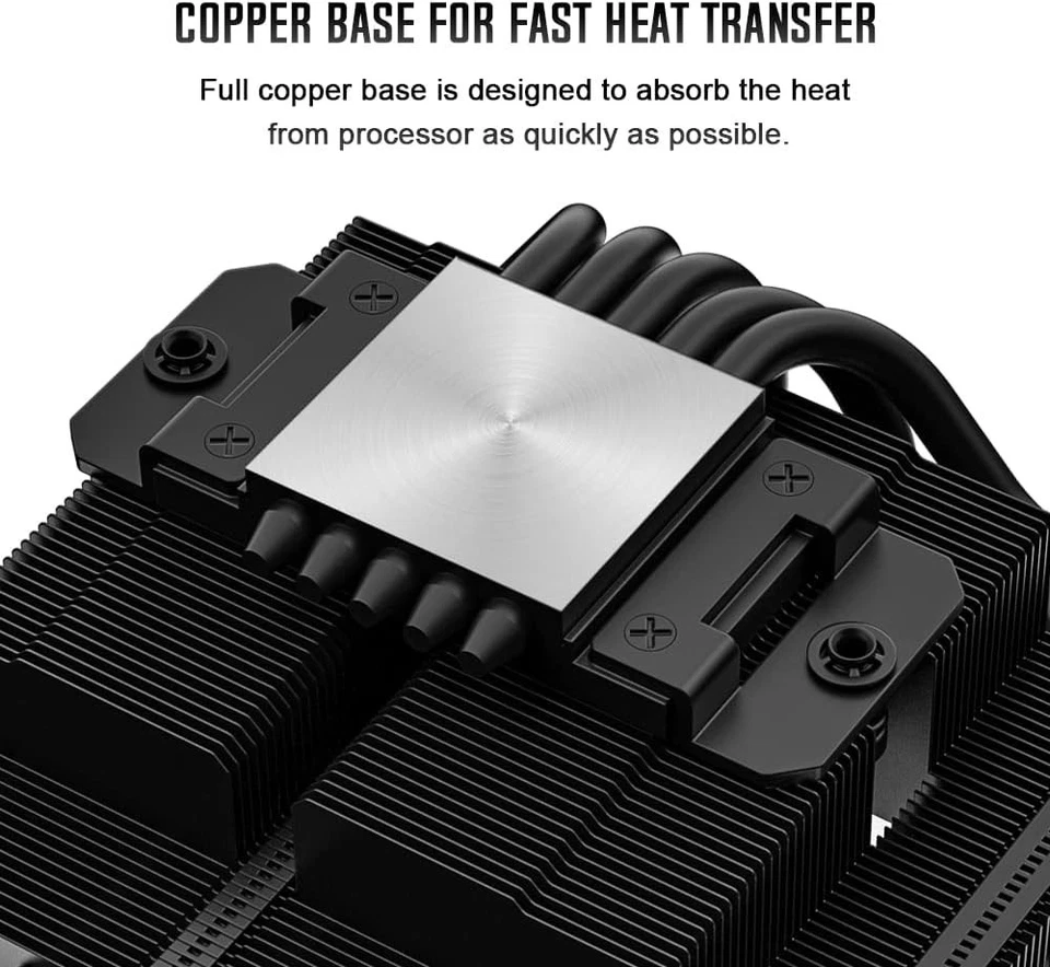 IS-55 Black Ultra-Quiet CPU Cooler with 5 Heatpipes for Mini ITX Systems - Image 4 of 4