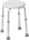 Non-Slip Adjustable Aluminum Shower Bath Round Stool Disability Medical Aid