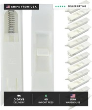 6 Pair White Plastic Tilt Latch Pairs, Spring Loaded Sliding Window Latch Lock S