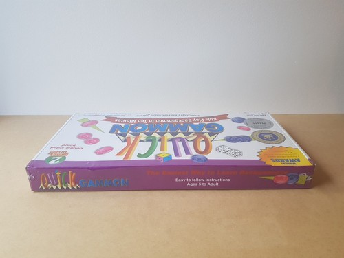 New- Vintage 1997 Quick Gammon Board Game Learn Starter & Traditional Backgammon - Picture 5 of 6